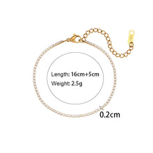 Load image into Gallery viewer, 2mm Diamond Tennis Diamond Necklace Choker | Tarnish-Free
