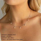 Small Pearl Droplets Necklace