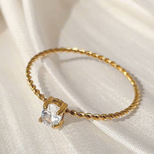 Load image into Gallery viewer, Gold Plated Twist Stacker Rings
