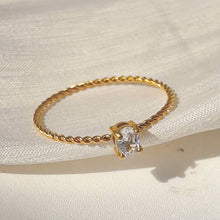 Load image into Gallery viewer, Gold Plated Twist Stacker Rings
