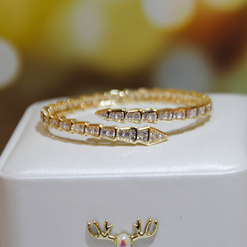 Amelia Snake Open Bangle