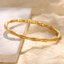 Load image into Gallery viewer, Bamboo Stainless Steel Bangle
