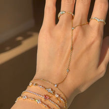 Load image into Gallery viewer, Gold Hand Chain, Dainty 18k Gold Plated Hand Chain
