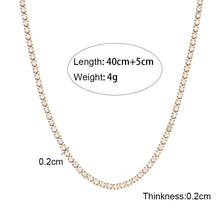 Load image into Gallery viewer, 2mm Diamond Tennis Diamond Necklace Choker | Tarnish-Free
