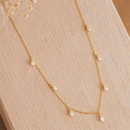 Small Pearl Droplets Necklace
