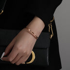Roman Numeral Stainless Steel Bangle