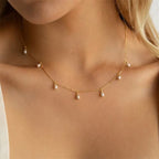 Small Pearl Droplets Necklace