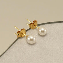 Load image into Gallery viewer, Natural Fresh Water Pearl Earrings, Dainty Stud Pearl Earrings
