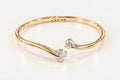 Gold Double Crystal Bangle
