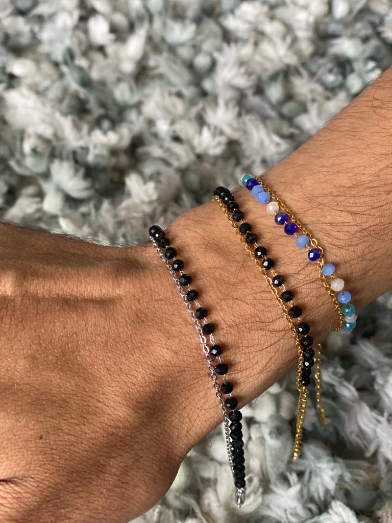 Beaded Double Chain Dainty Bracelet