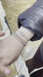 Beaded Double Chain Dainty Bracelet