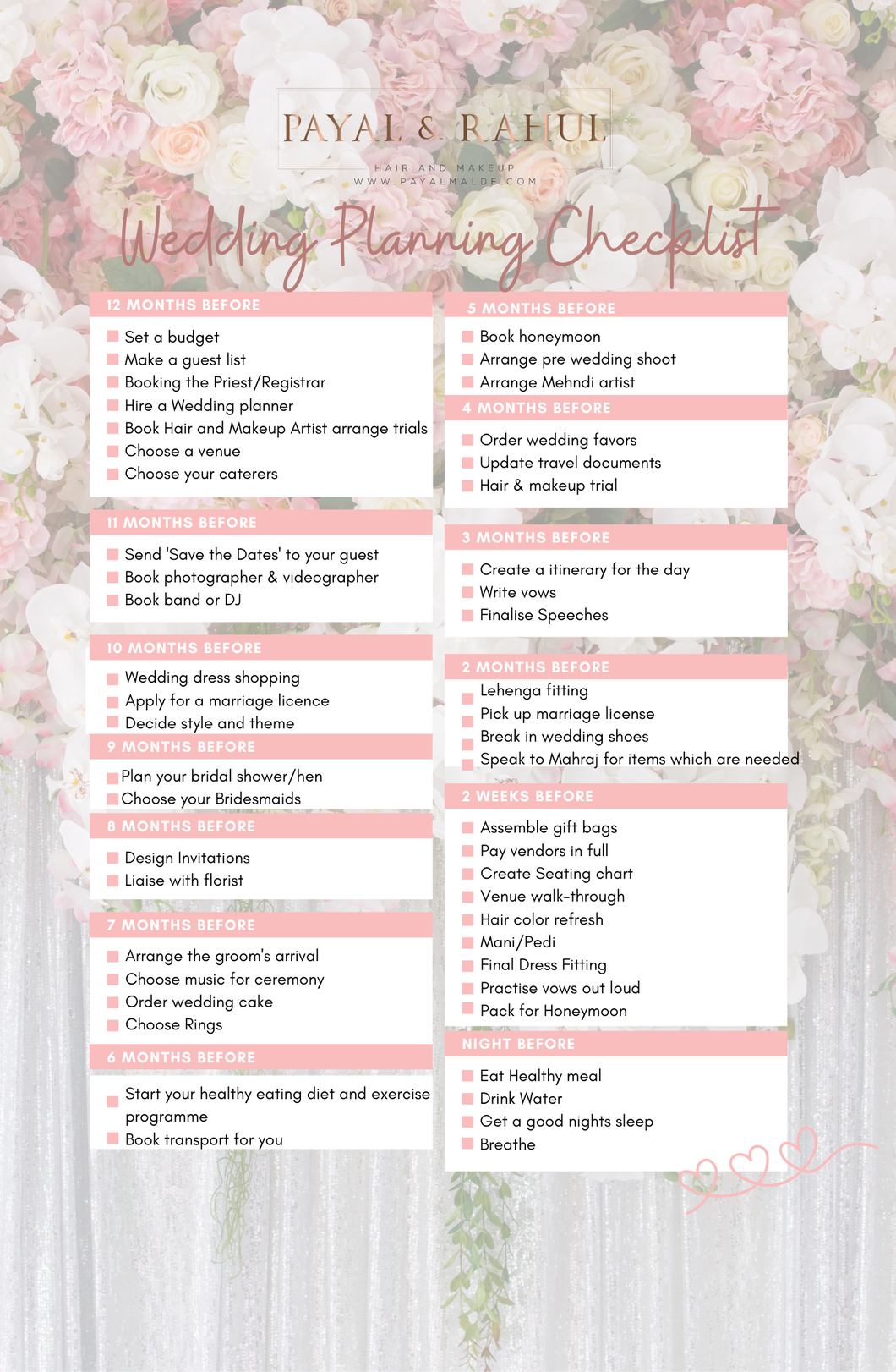 FREE The Indian Wedding Planning Checklist - Printed and Posted