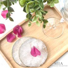 Load image into Gallery viewer, Rose Quartz Natural Crystal Coaster
