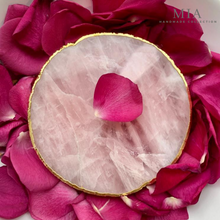 Load image into Gallery viewer, Rose Quartz Natural Crystal Coaster
