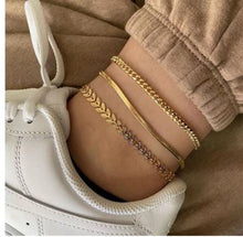 Load image into Gallery viewer, Anklet bracelet | gold chain anklet | thick chain gold anklet bracelet
