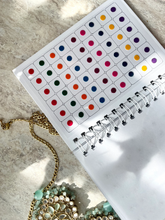 Load image into Gallery viewer, Bindi book bindi/chandlo sticker book | 360 assorted coloured velvet bindis
