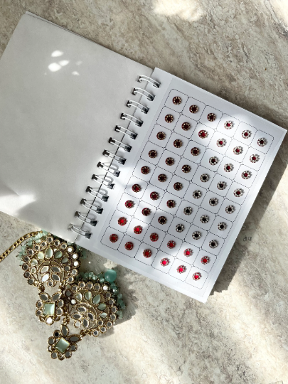Bindi book bindi/chandlo sticker book | 360 assorted coloured velvet bindis