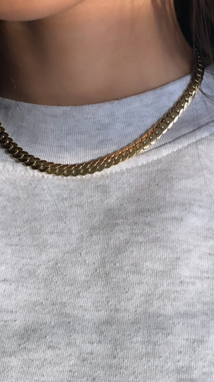 Braided Chain Choker Stainless Steel Chain Necklace | Tarnish-Free