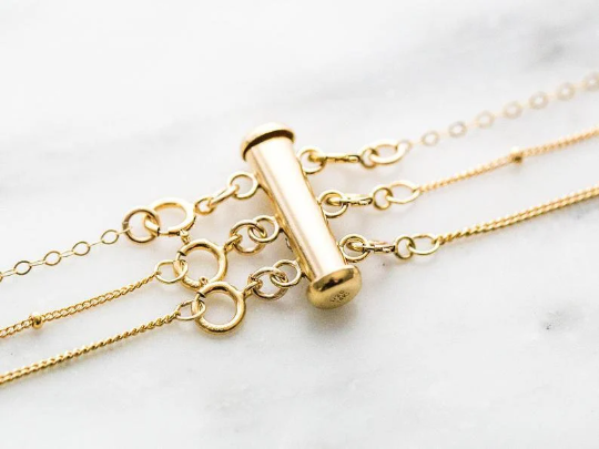 Layered Necklace Clasp | Gold Silver Tangle Free Clasp