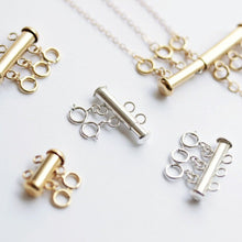 Load image into Gallery viewer, Layered Necklace Clasp | Gold Silver Tangle Free Clasp
