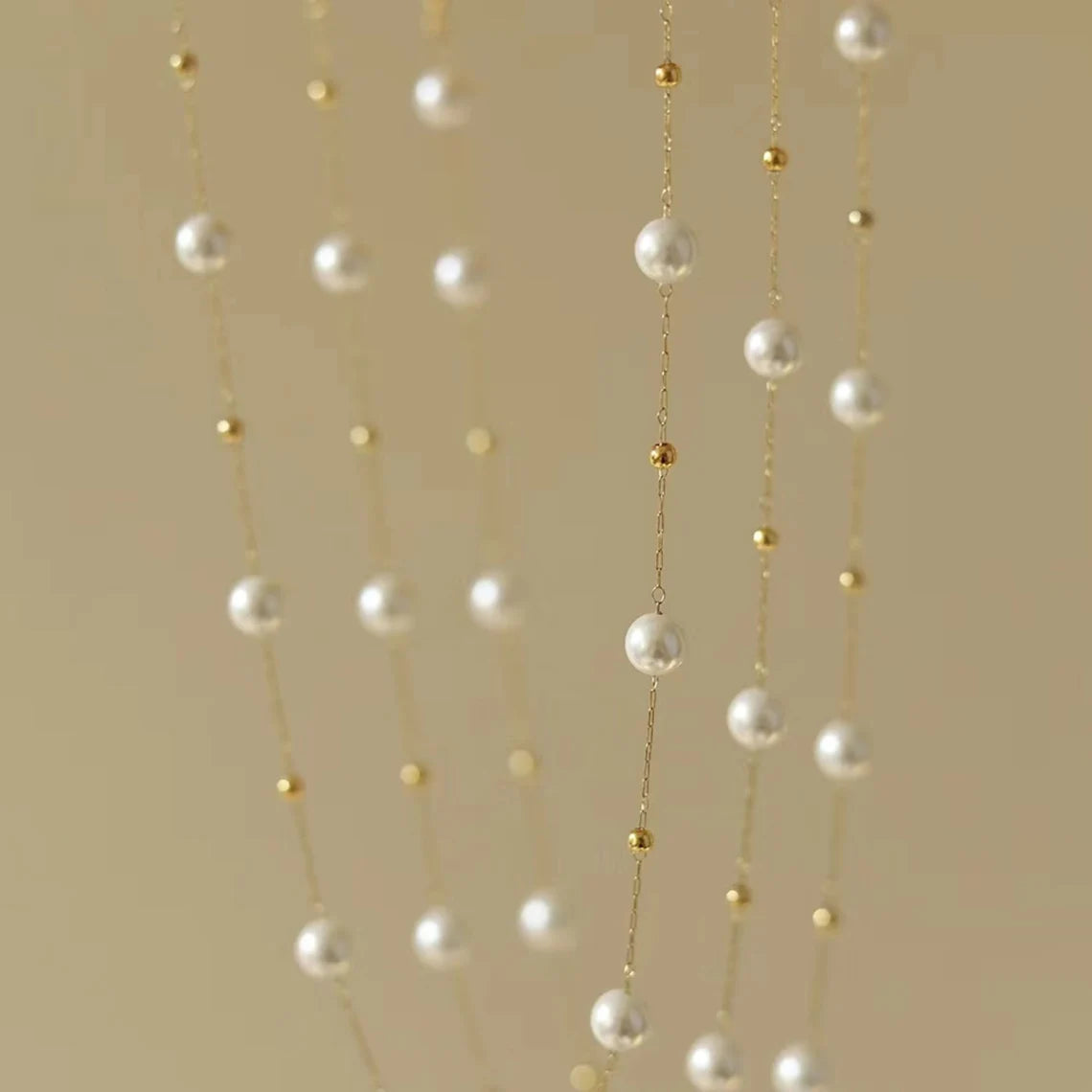 Genuine Natural Freshwater Pearl Necklace | Dainty 14k Layer Gold Necklace