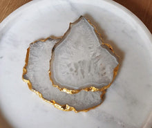 Load image into Gallery viewer, White Salt Quartz Agate Crystal Coaster
