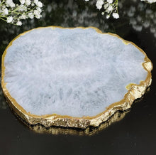 Load image into Gallery viewer, White Salt Quartz Agate Crystal Coaster
