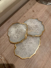 Load image into Gallery viewer, White Salt Quartz Agate Crystal Coaster
