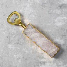 Load image into Gallery viewer, Agate Crystal Quartz Bottle Opener | Dad Birthday Fathers Day Gift for Him
