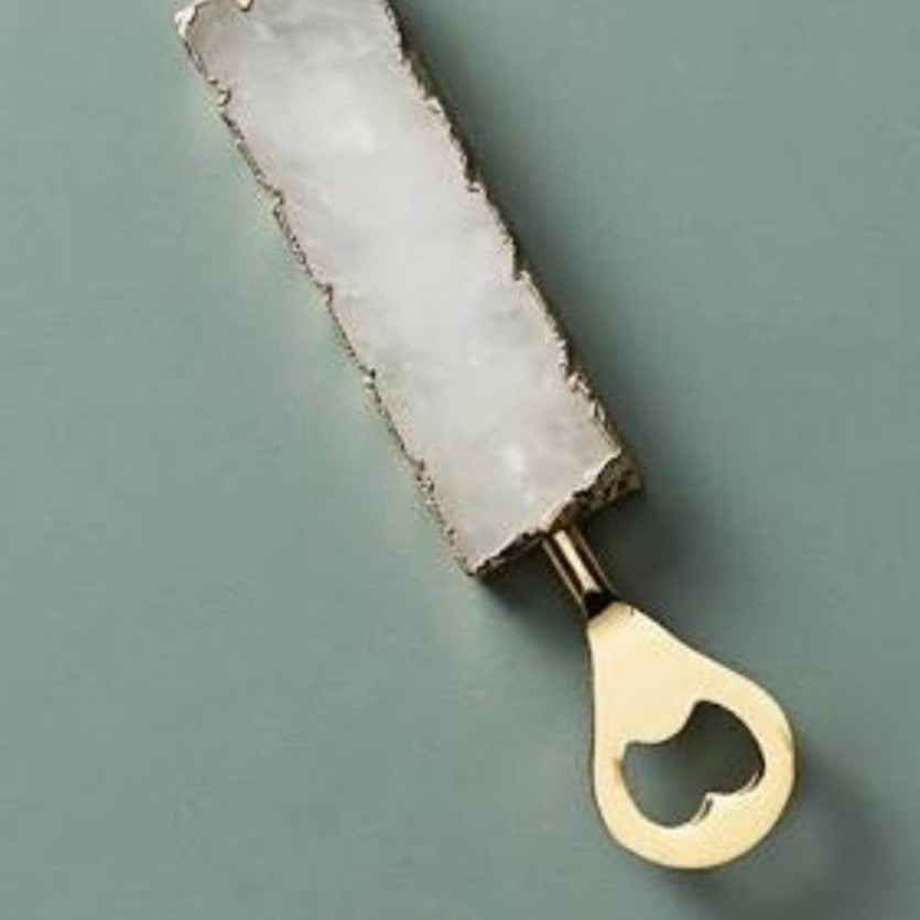 Agate Crystal Quartz Bottle Opener | Dad Birthday Fathers Day Gift for Him