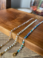 Beaded Double Chain Dainty Bracelet