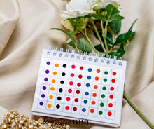 Load image into Gallery viewer, Bindi book bindi/chandlo sticker book | 360 assorted coloured velvet bindis
