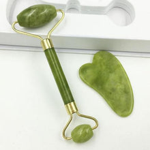 Load image into Gallery viewer, Gua Sha Rose Quartz and Jade | Firming Facial Reliever
