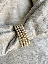 Load image into Gallery viewer, Pearl-Studded Gold Bangle Set | Indian Bangles
